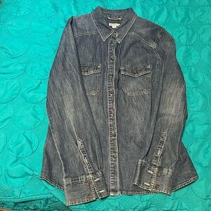 Denim Button-Up Shirt